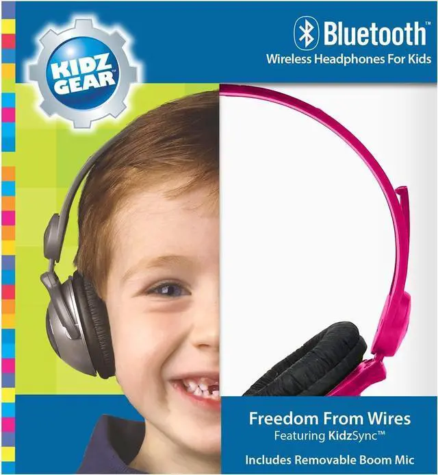 Alt view image 2 of 5 - Kidz Gear Bluetooth(r) Stereo Headphones for Kids - PNK
