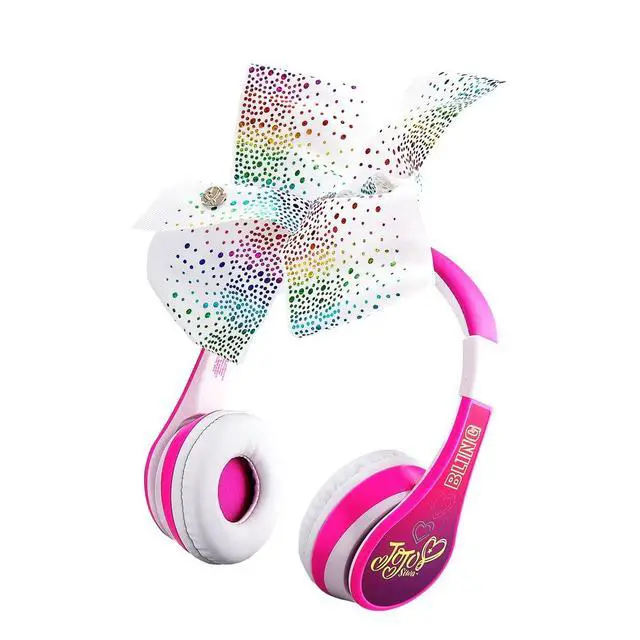 Alt view image 3 of 5 - JoJo Siwa Kids Bluetooth Headphones for Wireless Rechargeable Foldable Bluetooth Headphones with Microphone Kid Friendly Sound and Bonus Detachable Cord