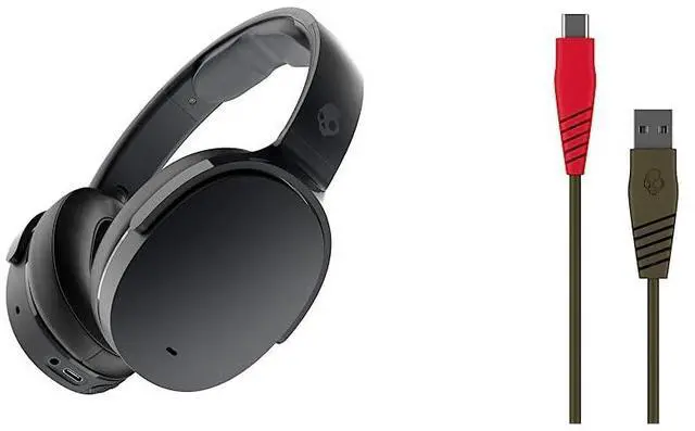 Main image of Skullcandy Hesh ANC Over-Ear Headphones, True Black & Line USB-C Charger Cable/Charging and Data Sync/Charge Your Android Phone, Tablets and More/USB-A to USB-C Cable - 4ft Standard Issue