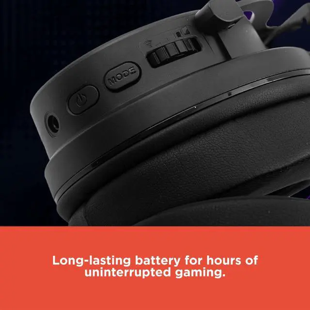 Alt view image 3 of 5 - RadioShack Gaming Wireless Headphones - 50mm Drivers, Dual Mode Bluetooth 5.3 + 2.4GHz, 500mAh Battery, 20Hz-20kHz Frequency, Sleek Black Design