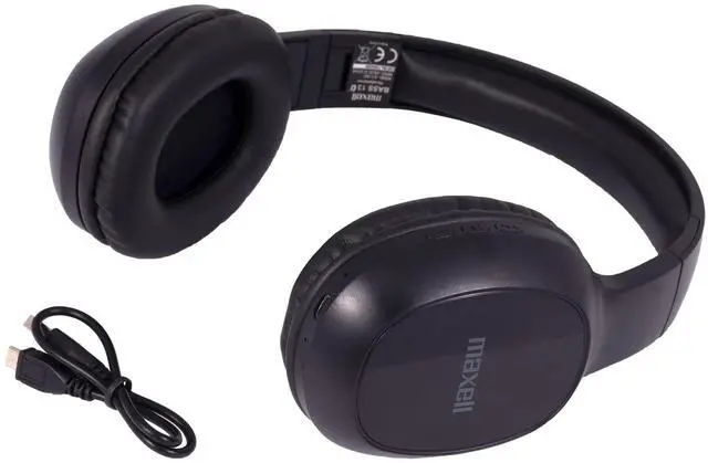 Alt view image 5 of 5 - Maxell Bass 13 Wireless Headphone with Mic, Black