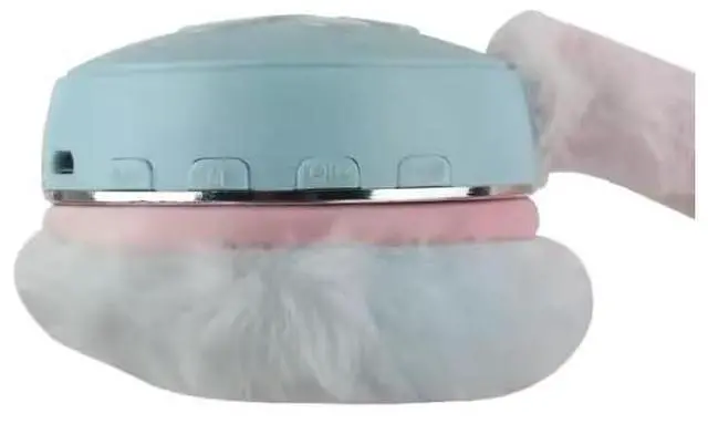 Alt view image 5 of 5 - Bluetooth Headphones with LED, Ear Design, Soft Over-Ear Pads, Pink