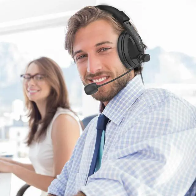 Alt view image 4 of 5 - Morpheus 360 Deluxe Multimedia Stereo USB Headset - Adjustable Microphone - Lightweight Comfortable Design - Soft Eco Leather Ear Cushions - Over Ear - Black - HS3500SU