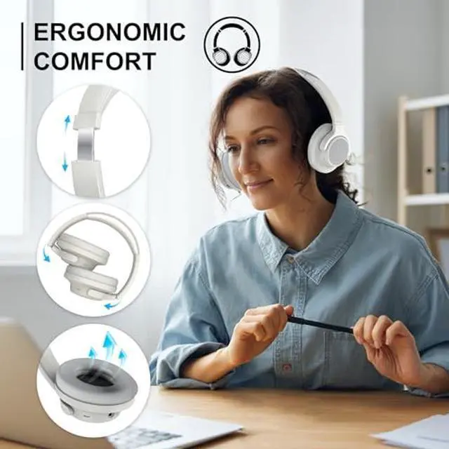 Alt view image 5 of 5 - Soul Electronics Bundle of Beige Foldable Wireless Over Ear Headphone and Beige Active Noise Cancelling Headset