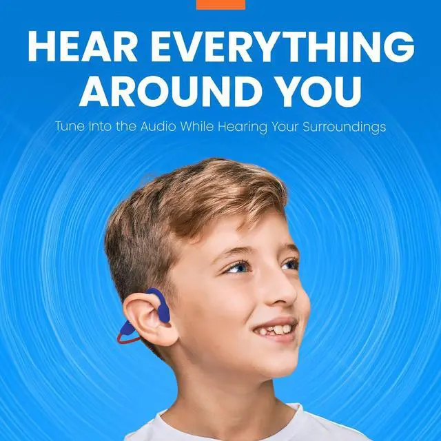 Alt view image 4 of 5 - Helix Air Jammers Kids Bluetooth Air Conduction Open Ear Headphones