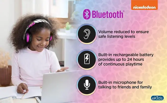 Alt view image 4 of 5 - eKids That Girl Lay Lay Wireless Headphones with Microphone for Kids - School, Home, or Travel
