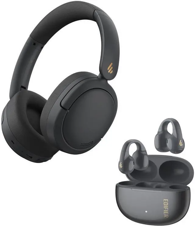 Main image of Edifier W800BT Pro Over-Ear Active Noise Cancelling Headphones & R1 Open-Ear Clip Earbuds - Hi-Res Audio, Fast Charging, Bluetooth 5.4, All-Day Comfort for Work/Travel/Sports