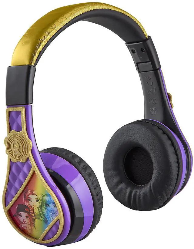 Main image of eKids Rainbow High Kids Bluetooth Headphones, Wireless Headphones with Microphone Includes Aux Cord, Volume Reduced Kids Foldable Earphones for School, Home, or Travel