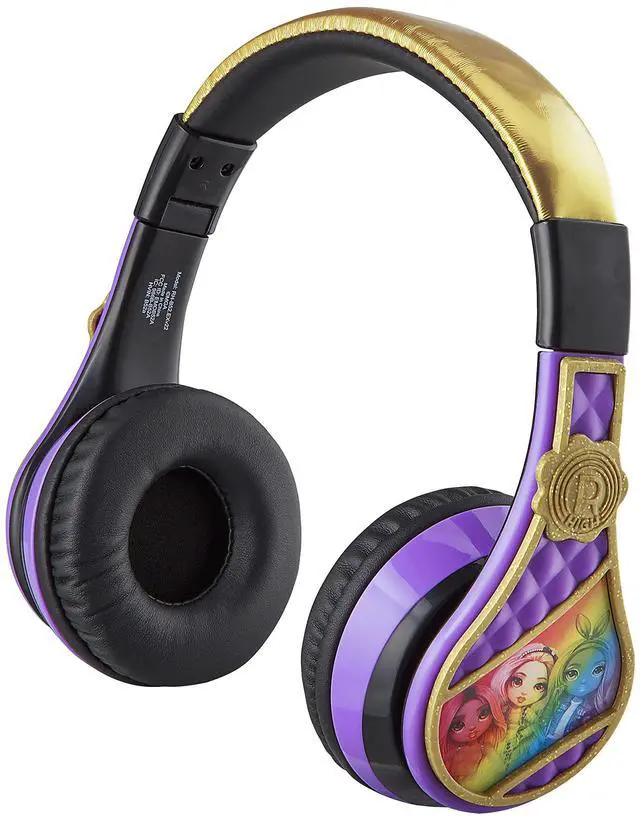Alt view image 2 of 5 - eKids Rainbow High Kids Bluetooth Headphones, Wireless Headphones with Microphone Includes Aux Cord, Volume Reduced Kids Foldable Earphones for School, Home, or Travel