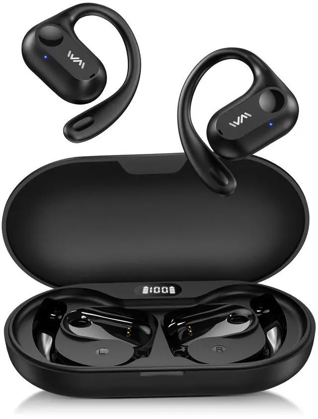 Main image of Open Ear Headphones,Bluetooth 5.3 Air Conduction Headphones ,Comfortable for Long Wear ,Powerful Bass,AI Clear Calls,30H Playback,IPX6 Light Weight Open Ear Earbuds with Ear-Hook for Workout,Running