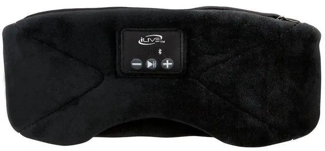 Alt view image 2 of 4 - iLive Bluetooth Wireless Sleep Mask Headphones, Adjustable Headband, Carry Pouch Included, Black (IAHB31B)