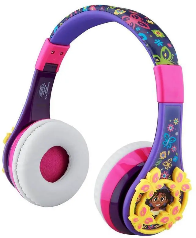 Alt view image 3 of 5 - eKids Disney Encanto Kids Bluetooth Headphones, Wireless Headphones with Microphone Includes Aux Cord, Volume Reduced Kids Foldable Earphones