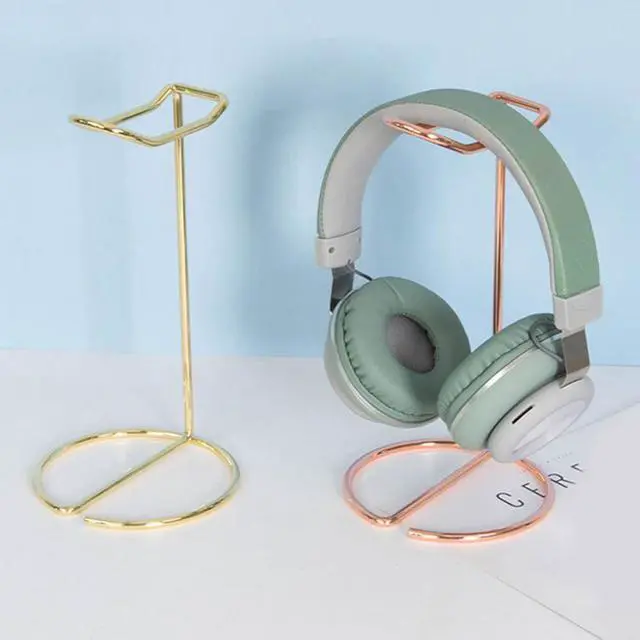 Alt view image 3 of 5 - Amosfun Headphone Stand Headset Display Rack Stainless Steel Headphone Holder for Home Office Desk Headset Organize 8.6 Inch Tall
