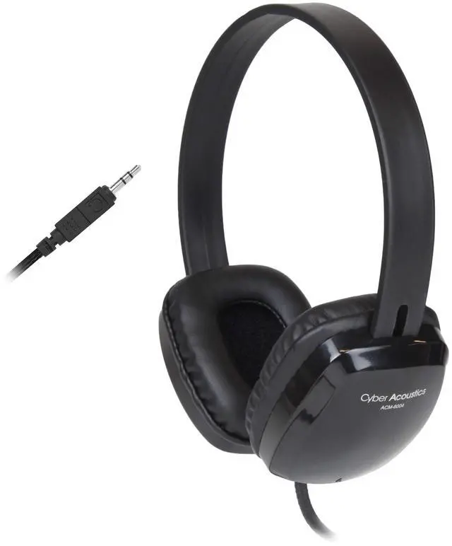 Main image of Cyber Acoustics 3.5mm Stereo Headphones for PCs and Other 3.5mm Devices in The Office, Classroom or Home (ACM-6004)
