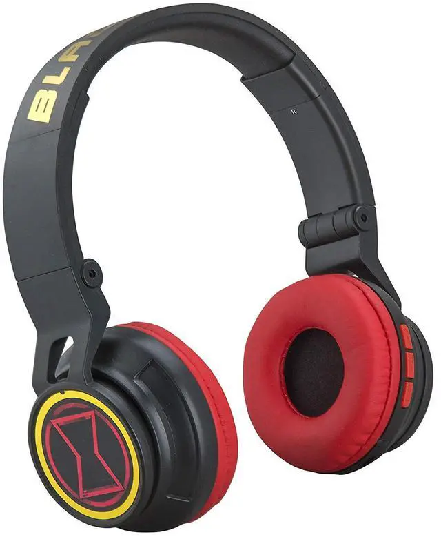 Main image of Black Widow Kids Bluetooth Headphones, Wireless Headphones with Microphone Includes Aux Cord, Volume Reduced Kids Foldable Headphones for School, Home, or Travel