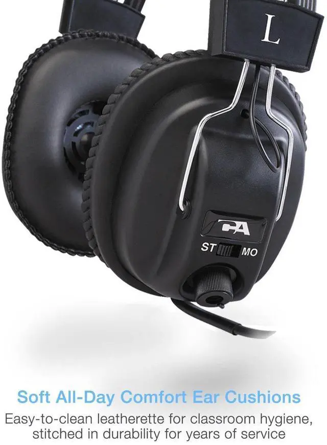 Alt view image 3 of 5 - Cyber Acoustics ACM-500R Multi User Stereo Headphones