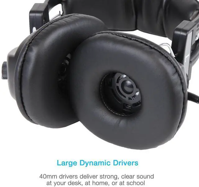 Alt view image 4 of 5 - Cyber Acoustics ACM-500R Multi User Stereo Headphones