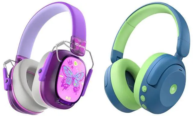 Main image of iClever Noise Cancelling Headphones for Kids, Bluetooth 5.4 Ear Protection with 60H Play Time, Safe Volume 80dBA, Adjustable Headband, Noise Reduction Headphones for Autism, Airplane/Monster Truck