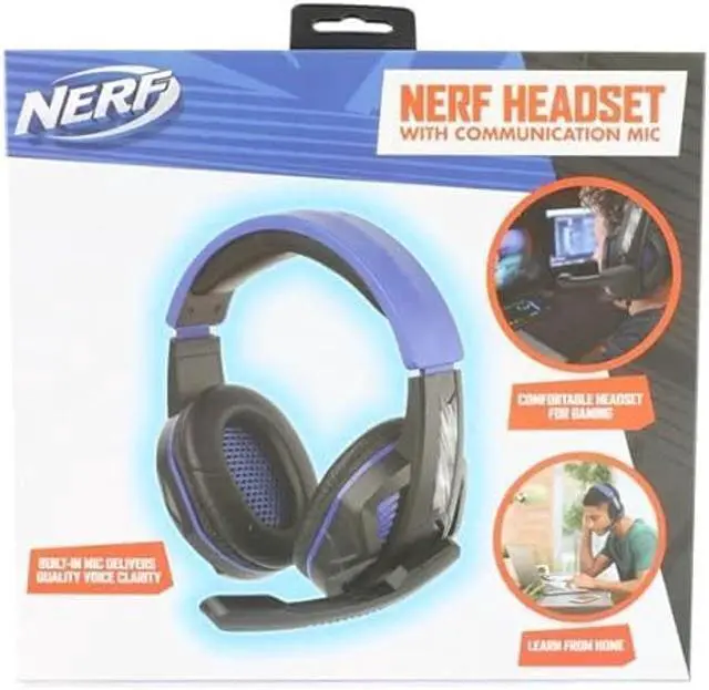 Main image of GAM83056A-BLU Comfortable Gaming Headphones with Built-in Microphone, Black and Blue