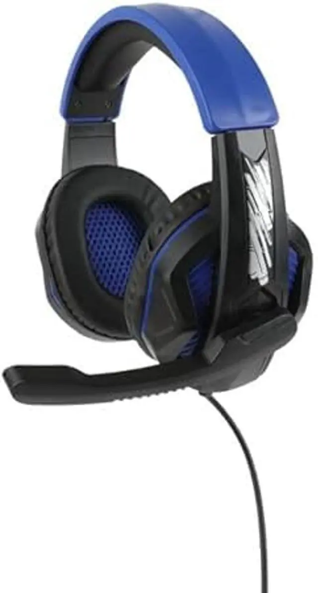 Alt view image 2 of 3 - GAM83056A-BLU Comfortable Gaming Headphones with Built-in Microphone, Black and Blue