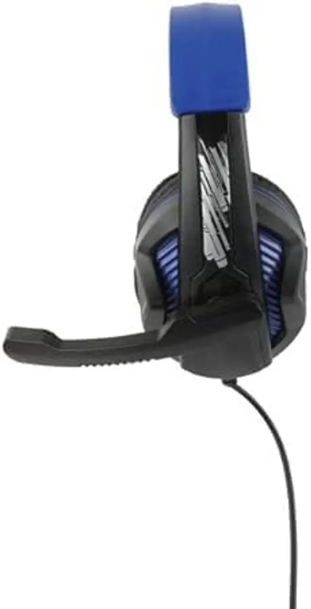 Alt view image 3 of 3 - GAM83056A-BLU Comfortable Gaming Headphones with Built-in Microphone, Black and Blue