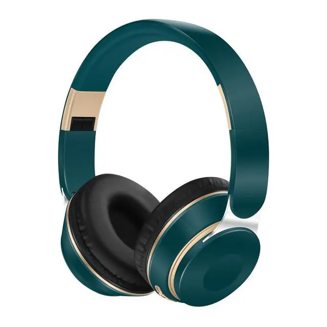 Main image of RAT TAIL Bluetooth Headset, Chat- Comfortable Over Ear Stereo Wireless Headphones with Mic, Soft Earmuffs/Foldable/SD/TF/FM Radio, 20H Playtime, Great for Music/Tour/Gym/Game/Chat (Deep Green)