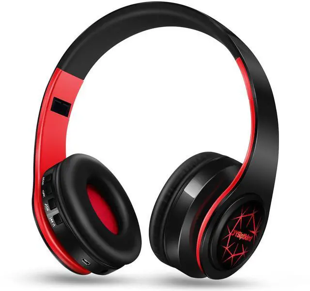 Main image of Bluetooth Headphones, Chat- Comfortable Over Ear Stereo Headphones,7 Breathing Led Lights up, Wireless Headset for Adult Teen Kid for Phone/Samsung/Pad/PC/Android/Laptop/TV (Red)