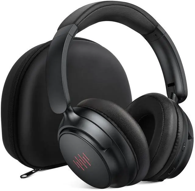 Main image of Premium Active Noise Cancelling Wireless Headphones Bluetooth 5.4 Over-Ear ANC Headset for Students Gaming Online Classes Travel Airplane Hi-Res Sound Foldable for Samsung TV QLED iPhone Google, Black
