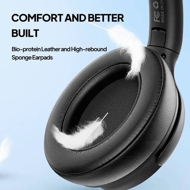 Alt view image 5 of 5 - ADOOPE Wired Over-Ear Headphones with USB C Connector, Hi-Fi Stereo Sound, Noise-Isolating Ear Cups, Comfortable Fit for USB C Devices (Black + Pink)