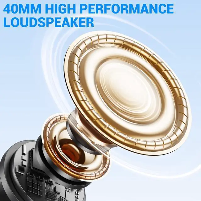 Alt view image 3 of 5 - AOGKTON FM Radio MP3 Player Headphones Micro SD Card,Wireless and Wired Lightweight Headphone with Deep Bass and Built in Microphone Over The Ear Unequaled Comfort,for Travel,Home,Birthday Gift