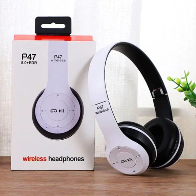 Alt view image 2 of 5 - ASHATA for Bluetooth Headphones Over Ear, Foldable Stereo Headset, Sports Headphone Multifunction Deep Bass Noise Reduction for Home Office Travel (White)