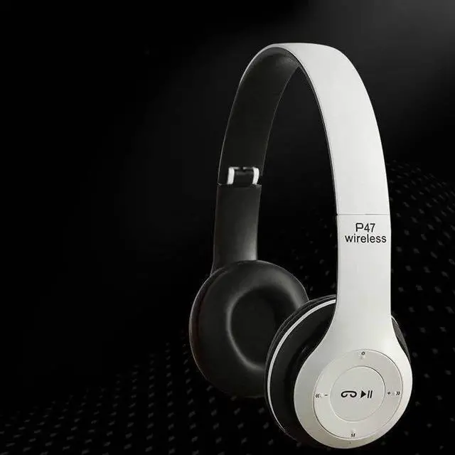 Alt view image 5 of 5 - ASHATA for Bluetooth Headphones Over Ear, Foldable Stereo Headset, Sports Headphone Multifunction Deep Bass Noise Reduction for Home Office Travel (White)