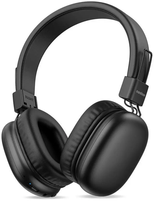 Main image of awatrue Kids Bluetooth Headphones, Wireless Headphones with HD ENC Microphone, 50 Hours Playtime, Safe Volume,Type C Fast Charging,Foldable Over Ear Headphone for Children/Teens/Smart Device (Black)
