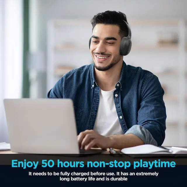 Alt view image 4 of 5 - AYJBKL Wireless TV Headphones with 2.4GHz & Bluetooth 5.3 Dual Connectivity, Zero-Latency Hi-Fi Sound, Charging Dock Included, Compatible with TV/PC/Phone, Ideal for Seniors & Hearing Impaired
