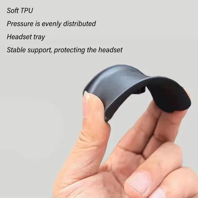 Alt view image 5 of 5 - Bewinner Headphone Stand for All Headsets, Rounded Corners Anti Slip Base TPU Tray Aluminum Alloy Support Bar, Home Office Gaming Portable Easy Assembly