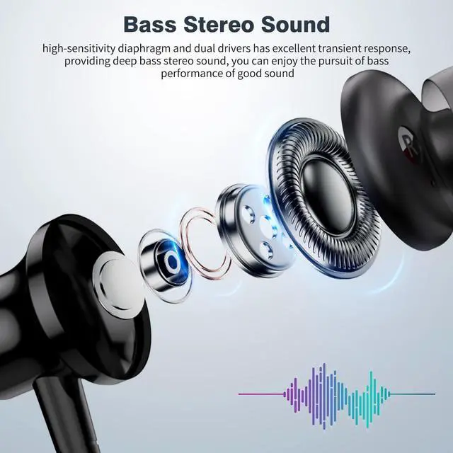 Alt view image 4 of 5 - USB C Headphone,COOYA Type C Wired Earbuds Magnetic Bass Noise Canceling In-Ear Earphones+Mic for iPhone 16 15 Pro Max 16e iPad 10 Pixel 9 8 for Samsung Galaxy S25 Ultra S24 S23 A16 A56 for OnePlus 13