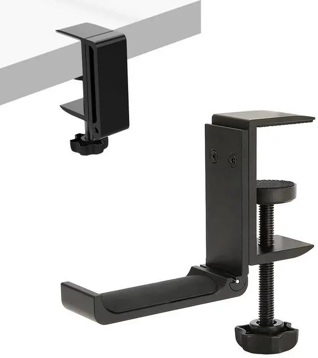 Main image of DAZLOR Weiyichuang Desk Headphone Hanger,Headphone Stand, Headphone Foldable Hanger Adjustable Headset Stand Clamp Mount Desk Hook