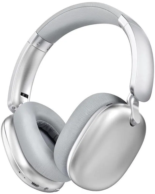 Main image of RORSOU C6 Active Noise Cancelling Headphones, Wireless Over Ear Bluetooth Headphones, 60H Playtime, Lightweight Folding Deep Bass Comfort Fit Ear Cups Headset with Mic for iPad/Travel/PC/Home Silver
