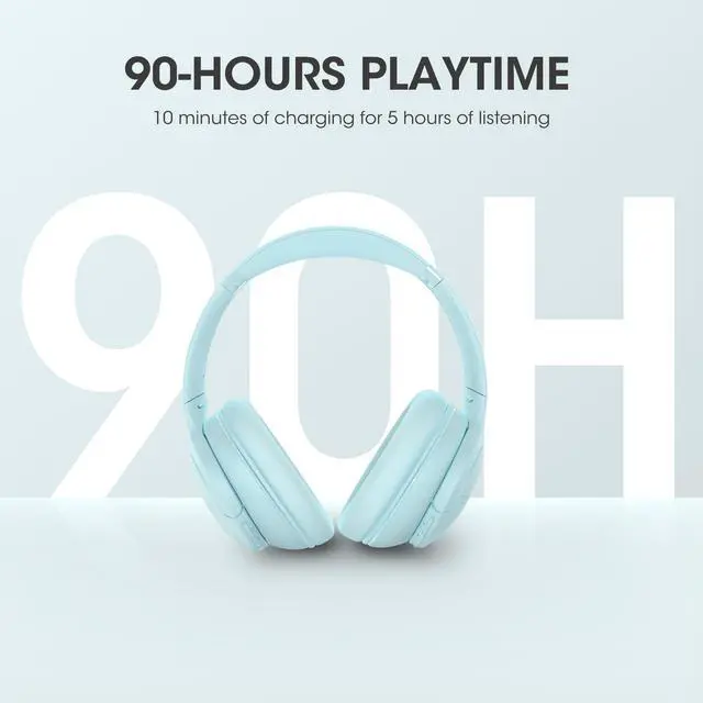 Alt view image 4 of 5 - DOQAUS Blutooth Headphones Over Ear Bluetooth Headphones (Life 4 + Life 4)