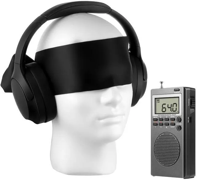 Main image of Dunzy 3 Pcs Ghost Hunting Equipment Kit with Ghost Box Headphones and Blindfold Investigation Hunting Device for Home Office Outdoor