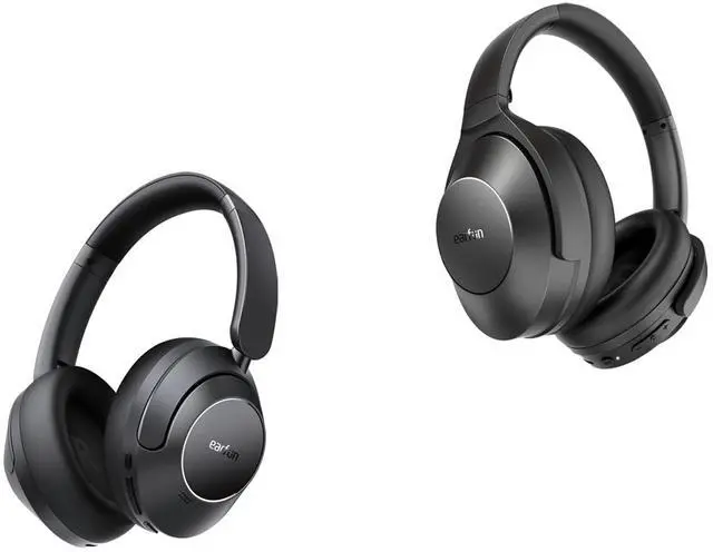 Main image of EarFun Wave Pro Active Noise Cancelling Headphones, LDAC Hi-Res Sound, Wireless Over Ear Bluetooth 5.4 Headphones, Black