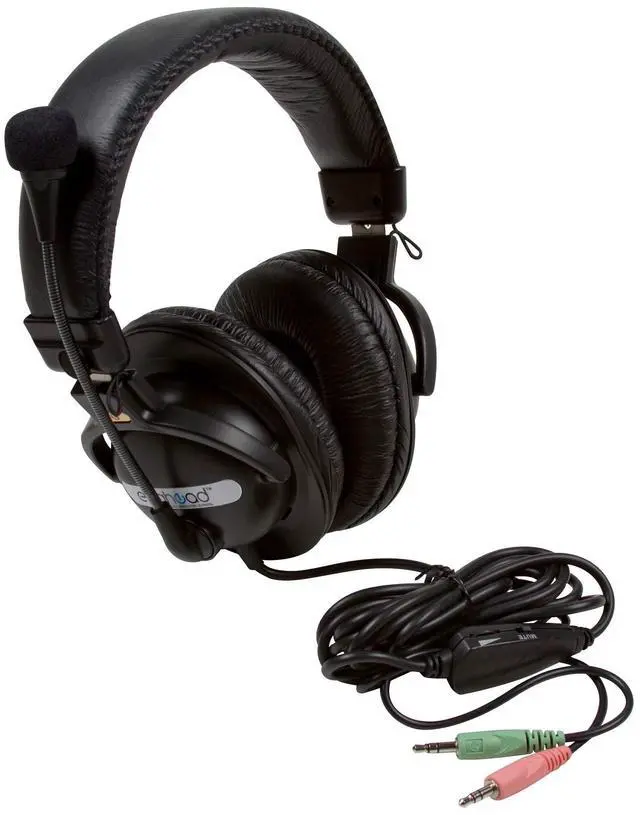 Main image of Egghead Stereo Headphones with Headset Microphone, EGG-IAG-1001-10-SO (Pack of 10)