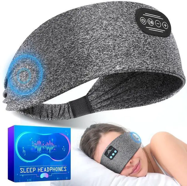 Main image of EverPlus Sleep Headphones Elastic Sleeping Headband 10Hrs Bluetooth Music Eye Mask with Soft Cozy Earbuds Comfortable Earphones for Side Sleepers(Elastic One Size Fits Most)