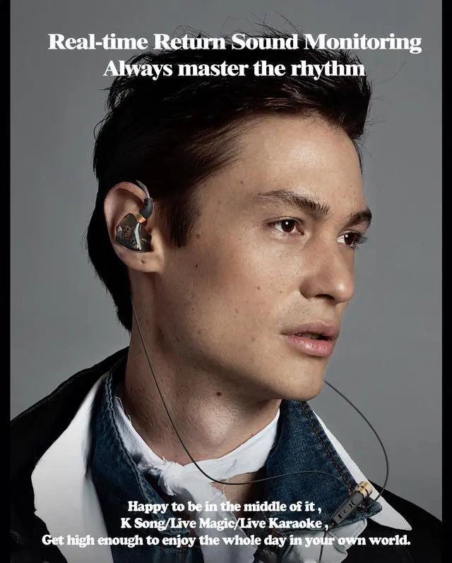 Alt view image 4 of 5 - FEDAI KT-02 Wired Headphone,3-Meter Long Noise Cancelling Earphones with Mic Dynamic HD,More Convenient and Comfortable Headsets for Live Singing Recording,Karaoke, Live Video Streaming(Red 3M)