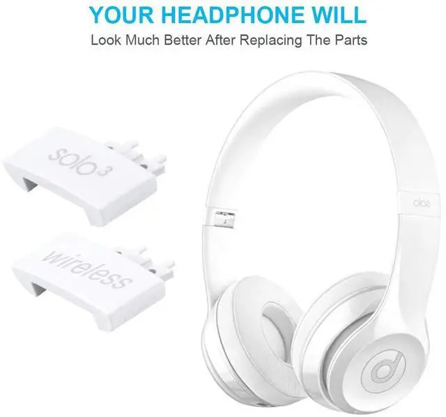 Alt view image 5 of 5 - Hinge Replacement Solo 3 Repair Kit Accessories Compatible with Beats by Dr Dre Solo 3.0 Wireless A1796 On-Ear Headphones (White)
