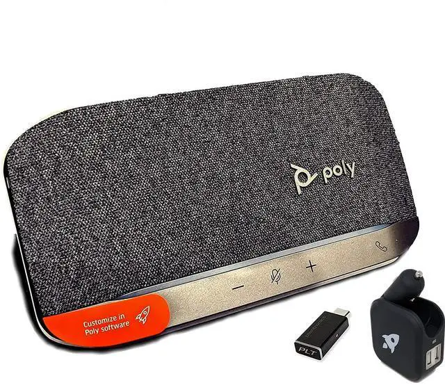 Alt view image 4 of 5 - Global Teck Worldwide Poly Voyager Focus 2 UC Headphone 4k Webcam Bundle with Sync 20+ Speaker, Charging Headset Stand, Comfort Ear Pads