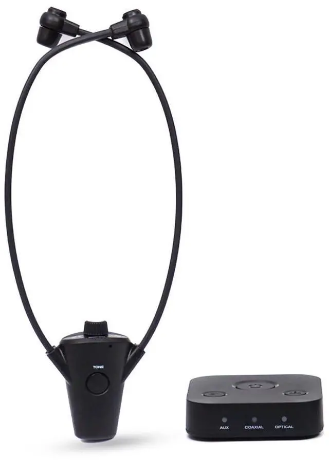 Main image of HearSound Gold - Digital Wireless Headset System for TV with Earbuds - Ideal for Seniors or Hearing Impaired - All TVs Compatible, No line of Sight Required, 100 ft. Range, Rechargeable 12hr Battery