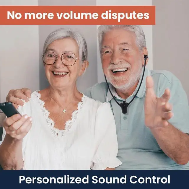 Alt view image 3 of 5 - HearSound Gold - Digital Wireless Headset System for TV with Earbuds - Ideal for Seniors or Hearing Impaired - All TVs Compatible, No line of Sight Required, 100 ft. Range, Rechargeable 12hr Battery