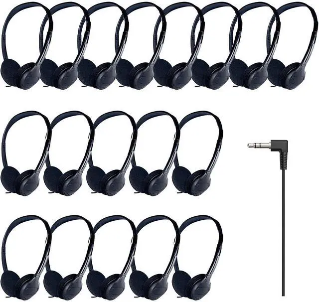 Main image of HOTKUDO Headphones Bulk for Classroom, 20 Pack Bulk Headphones with 3,5 mm Plug, Perfect for Schools, Libraries, and Kids