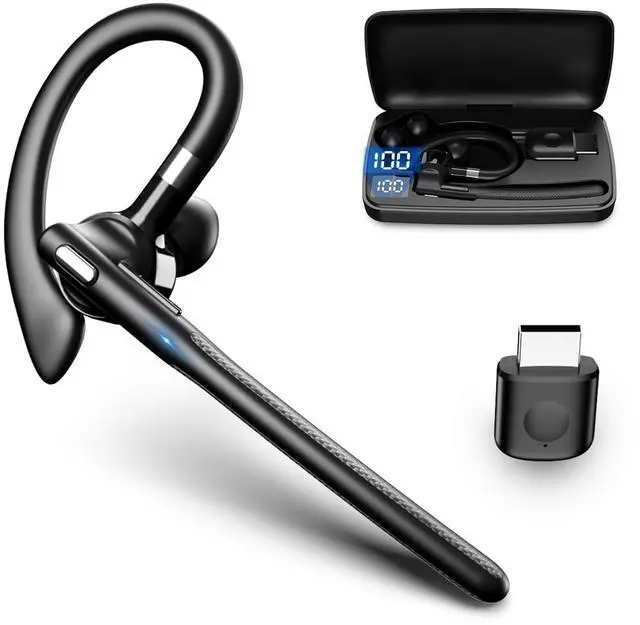Main image of Ultra Comfort Wireless Headset Bluetooth 5.4 Over Ear Earphone with Icd Screen 500ml Charging case Hands-Free Earphones with Built-in Mic for Business & Travel & Driving